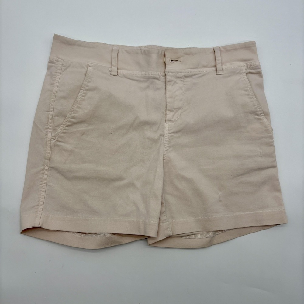 Lou & Grey Chino‎ Shorts Womens 0 Light Pink Twill Zip Fly Pockets Casual Summer